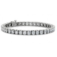 9.00 ct Ladies Round Cut Diamond Tennis Bracelet in 14 kt White Gold 9.00 ct Ladies Round Cut Diamond Tennis Bracelet in 14 kt White Gold